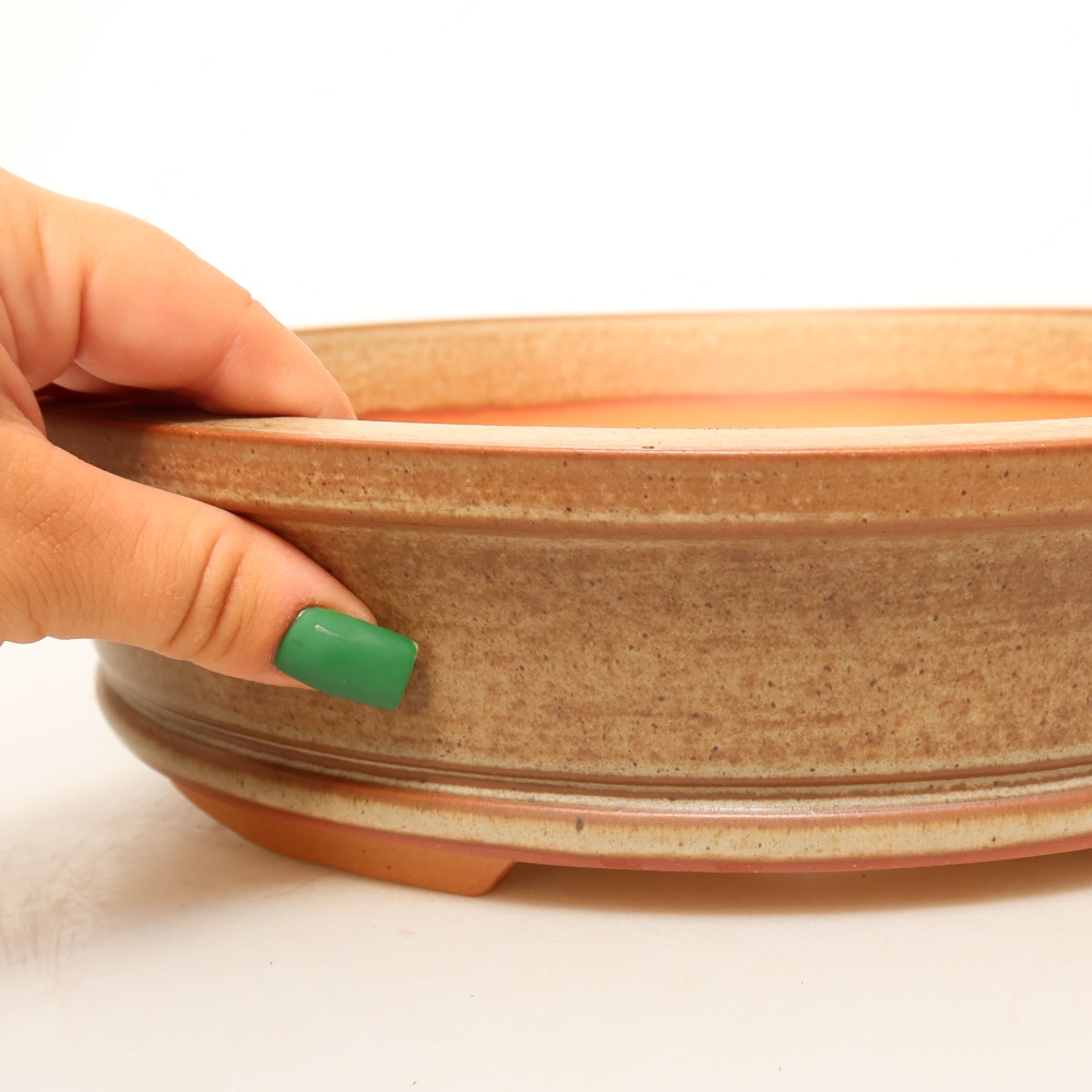 Ceramic Shell, 31 x 31 x 7 cm, brown