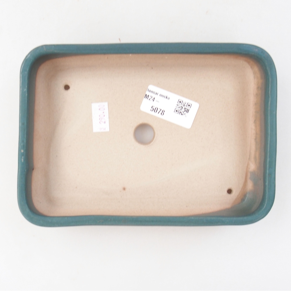 Ceramic bonsai bowl 18 x 13,5 x 4 cm, color blue