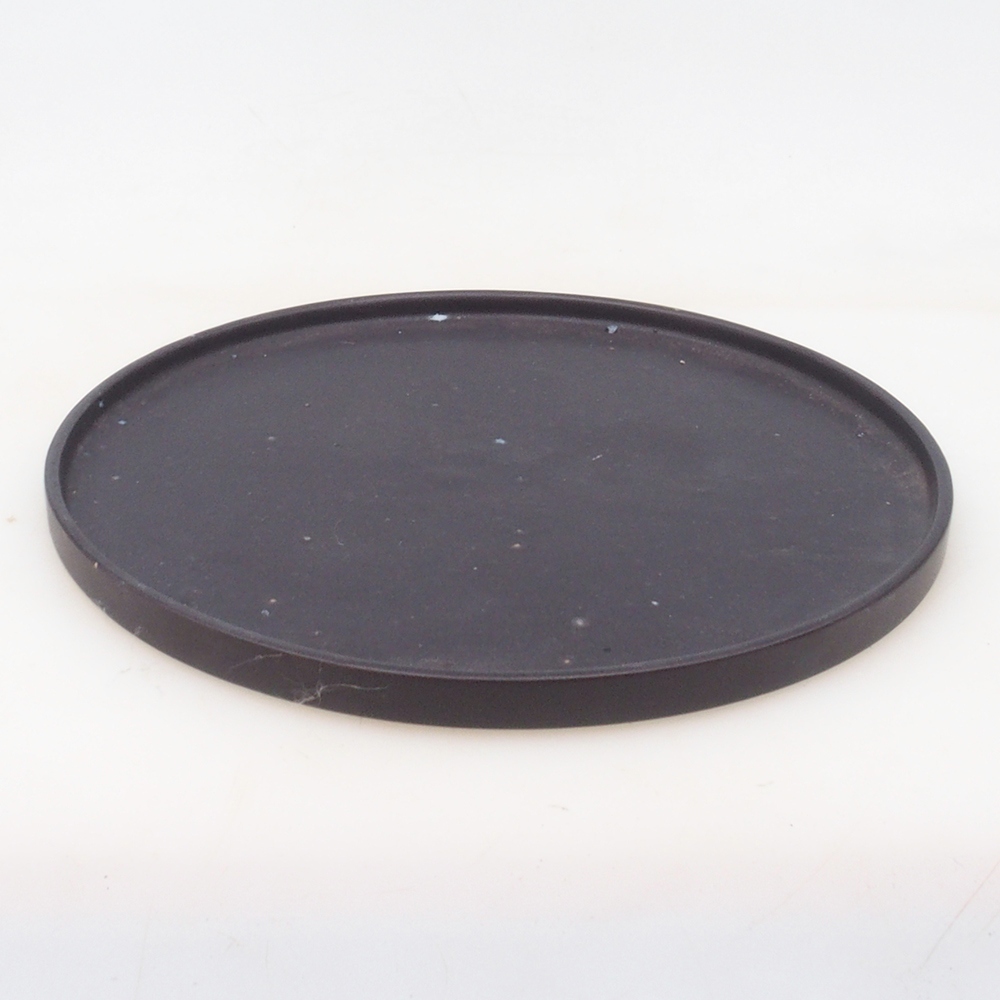 Bonsai bowl round D7-M - 24.5 x 24.5 x 1 cm - black matt