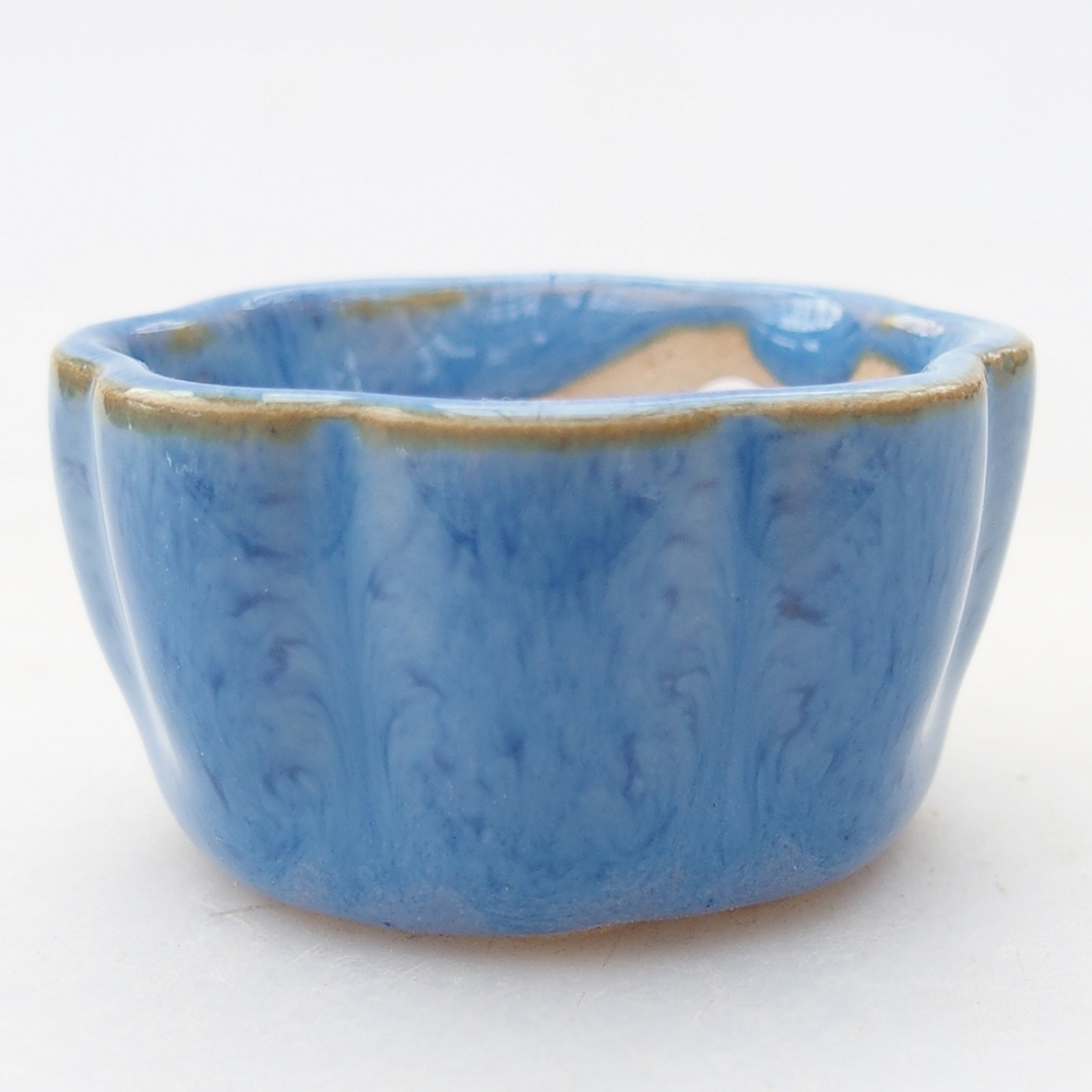Mini bonsai bowl 4 x 4 x 2 cm, blue