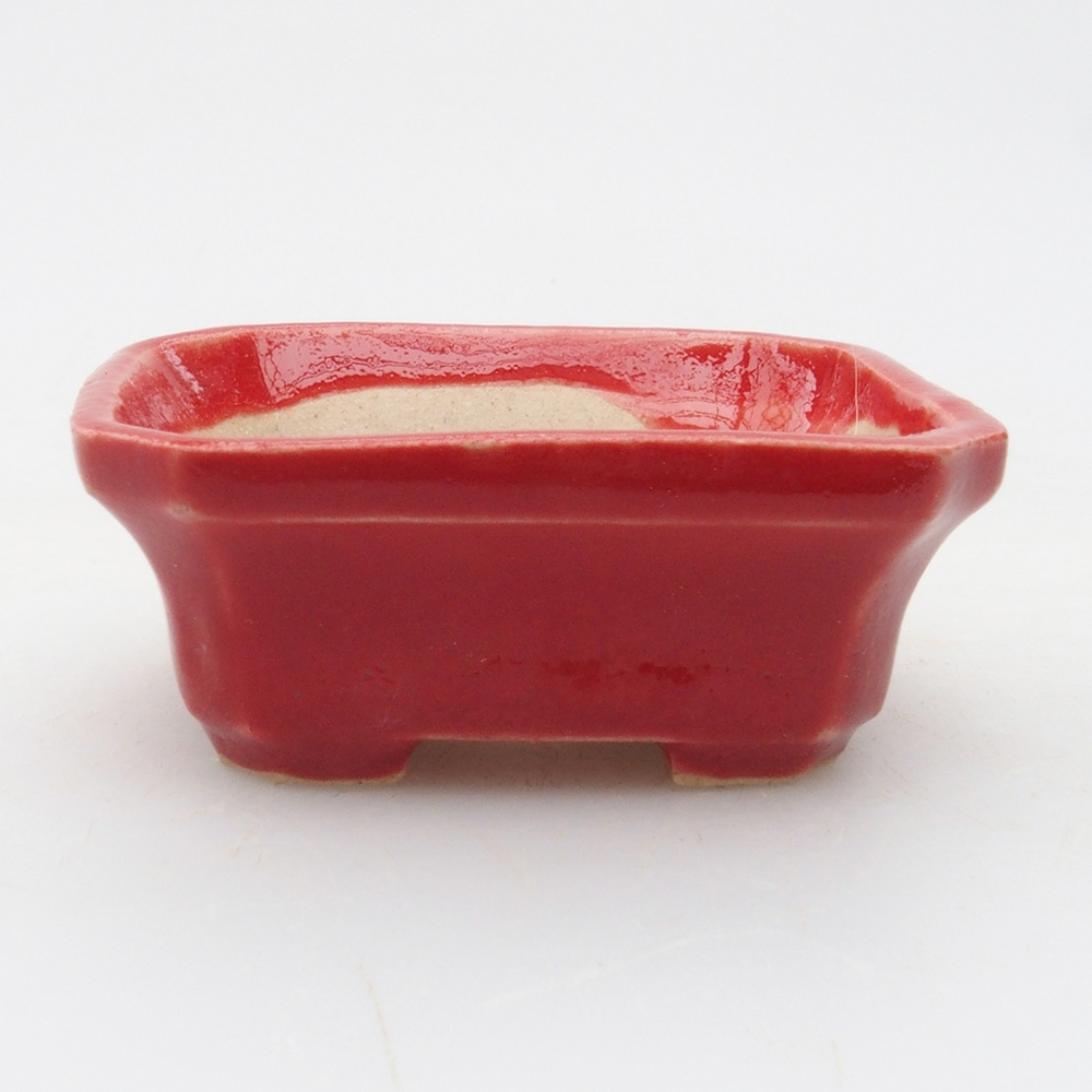 Mini bonsai bowl  5 x 4,5 x 2 cm, color red