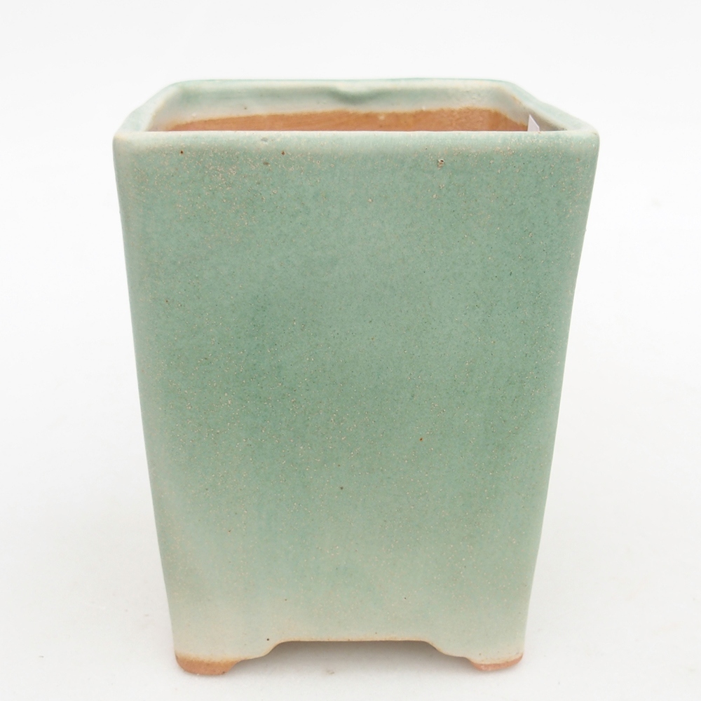 Ceramic bonsai bowl 8,5 x 8,5 x 11,5 cm, green