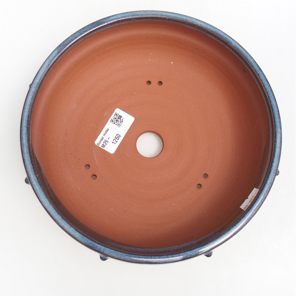 Ceramic bonsai bowl 21 x 21 x 6,5 cm, colour blue