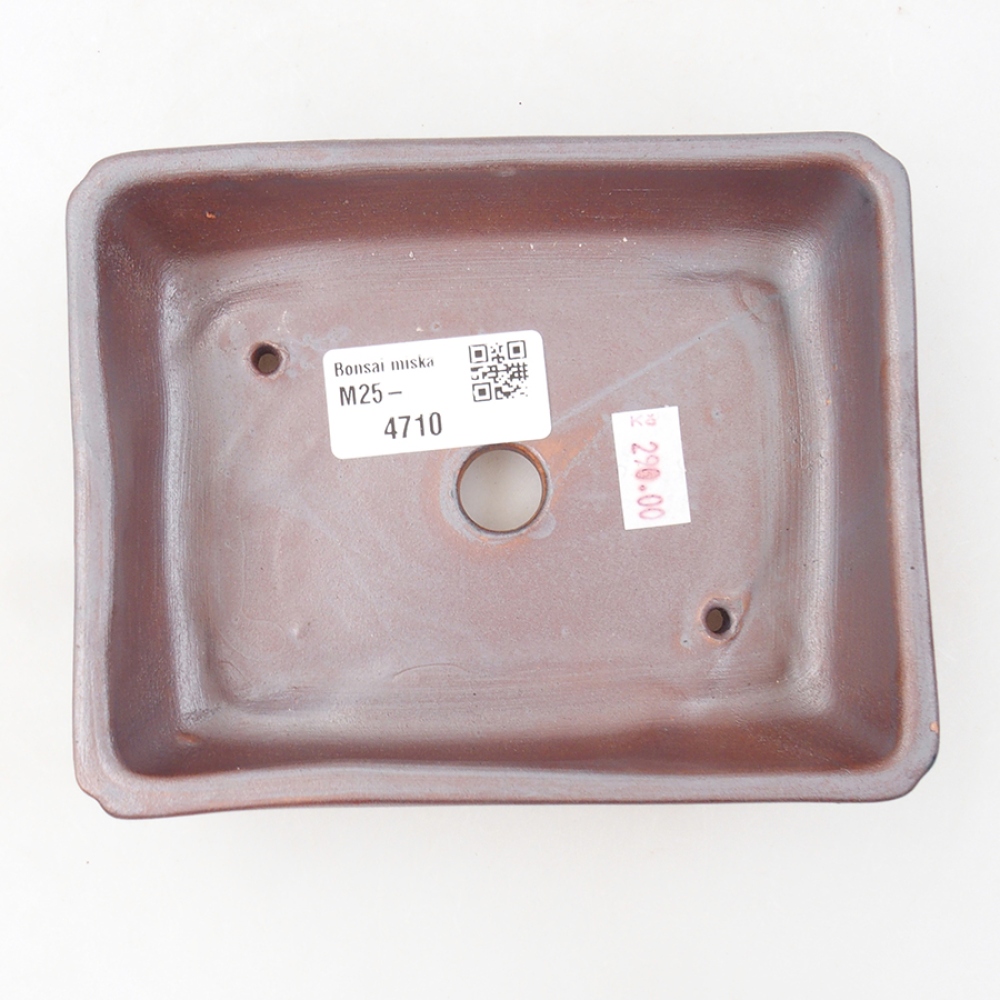 Ceramic bonsai bowl 14 x 11 x 4 cm, color metallic