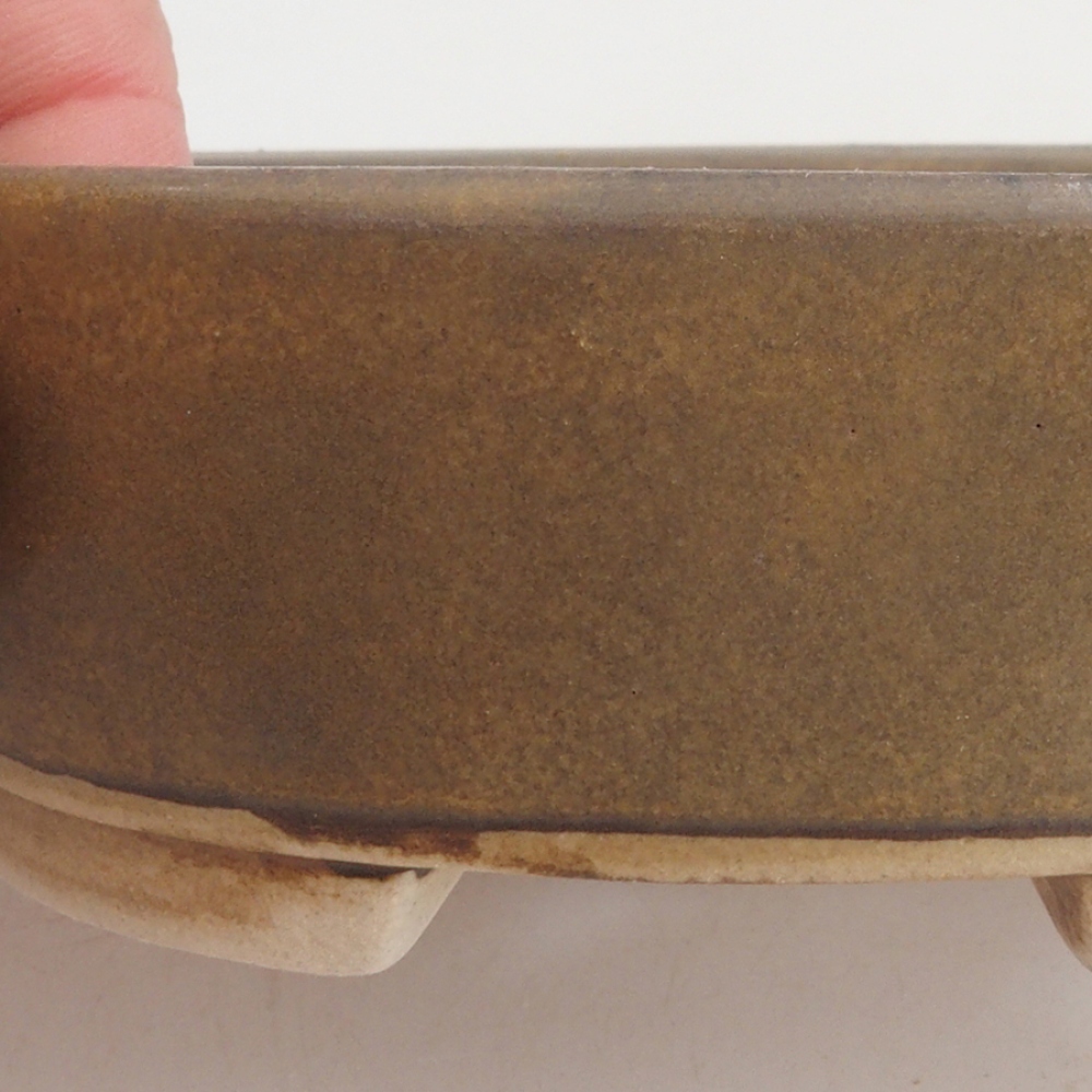 Ceramic bonsai bowl 9,5 x 8 x 3 cm, color brown