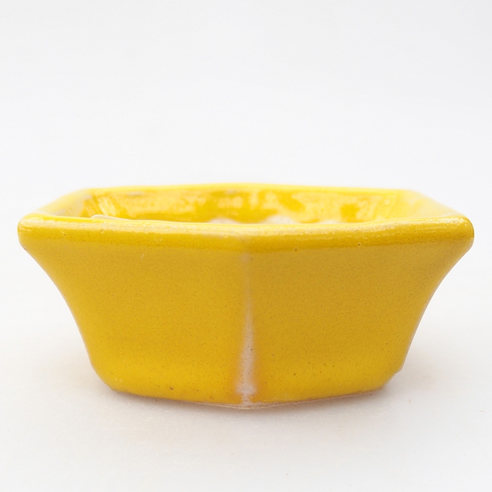 Mini bonsai bowl 6 x 5,5 x 2,5 cm, yellow