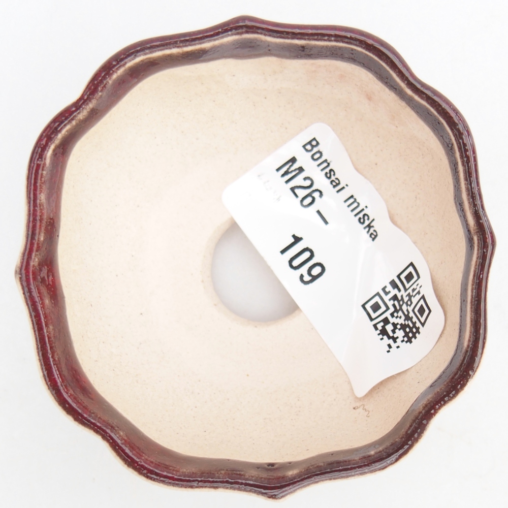 Mini bonsai bowl 6 x 6 x 3 cm, colour red