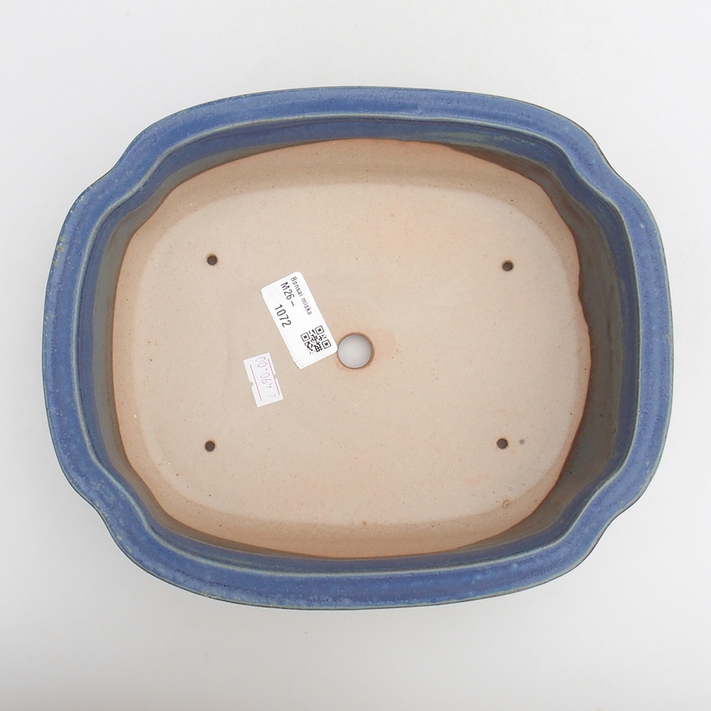 Ceramic bonsai bowl 24 x 19,5 x 7 cm, colour blue
