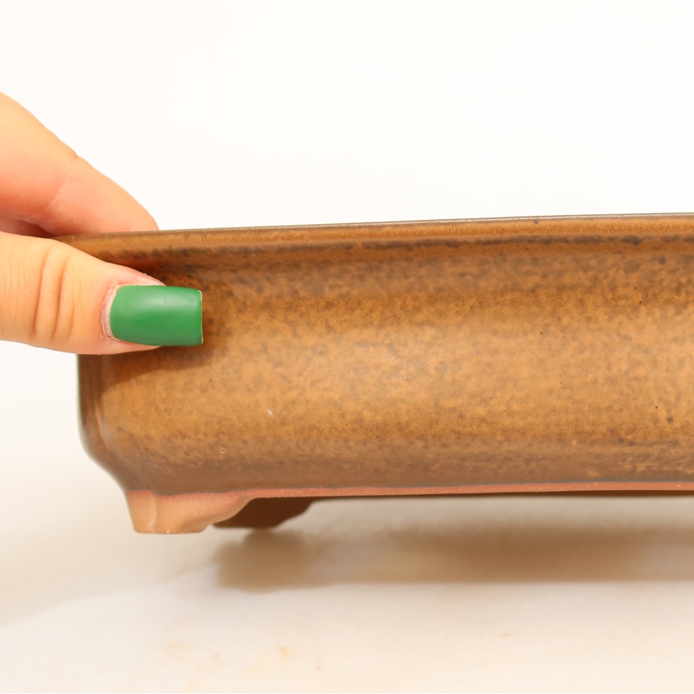 Ceramic Bowl  24 x 17 x 6 cm, brown