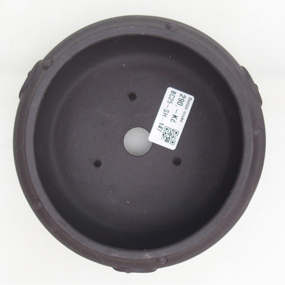 Ceramic bonsai bowl 15,5 x 15,5 x 5 cm, colour black