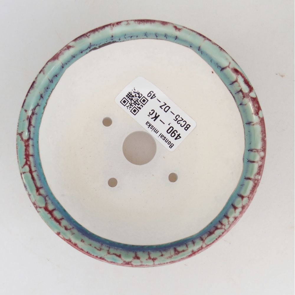 Ceramic bonsai bowl 10,5 x 10,5 x 5 cm, green