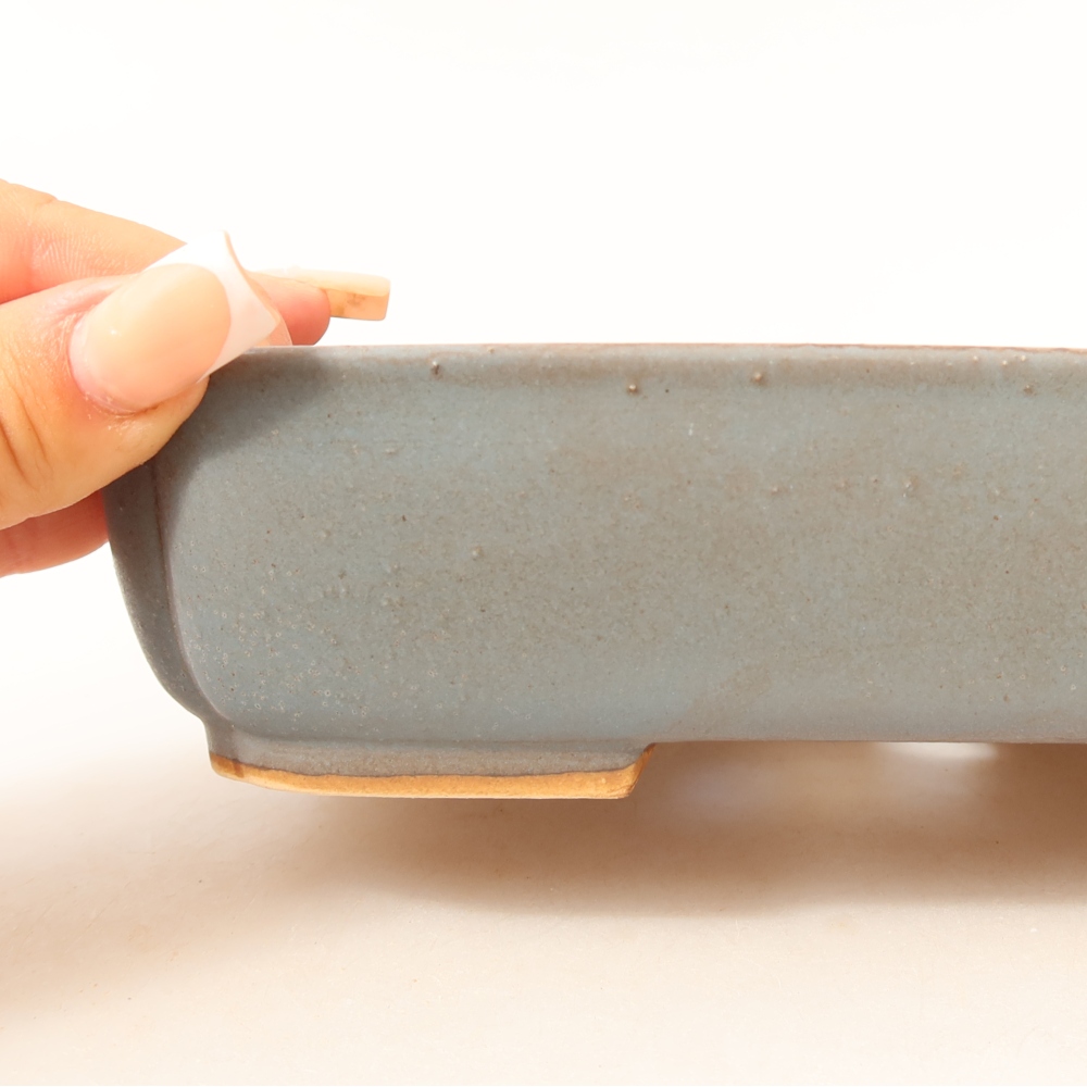 Ceramic bonsai bowl 17,5 x 14 x 5 cm, colour blue