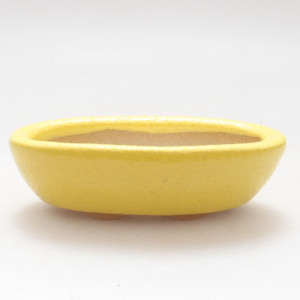 Ceramic bonsai bowl 6,5 x 3,5 x 2 cm, yellow