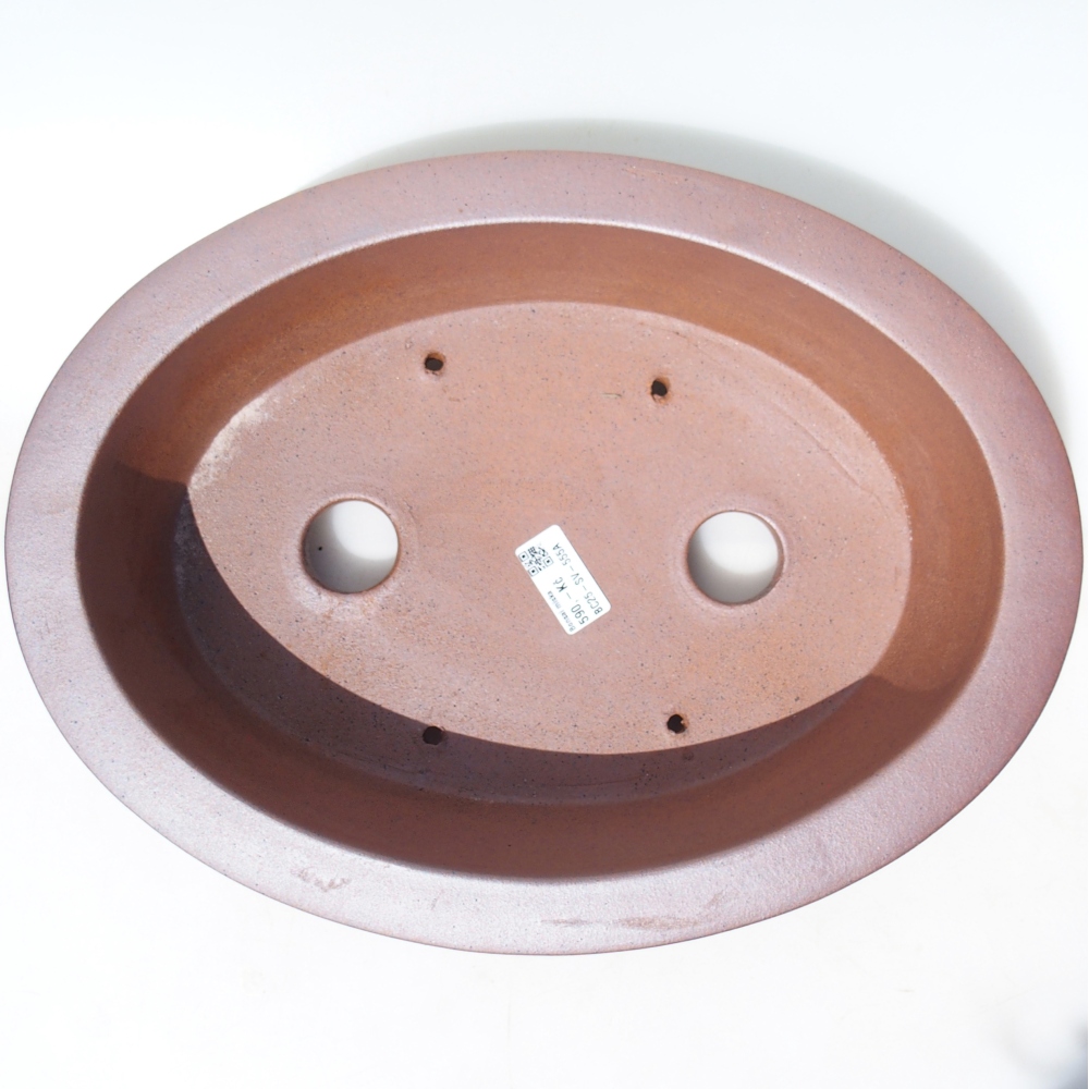 Bowl 38 x 28 x 8,5 cm brown - PERSONAL COLLECTION OR PALLET TRANSPORT ONLY