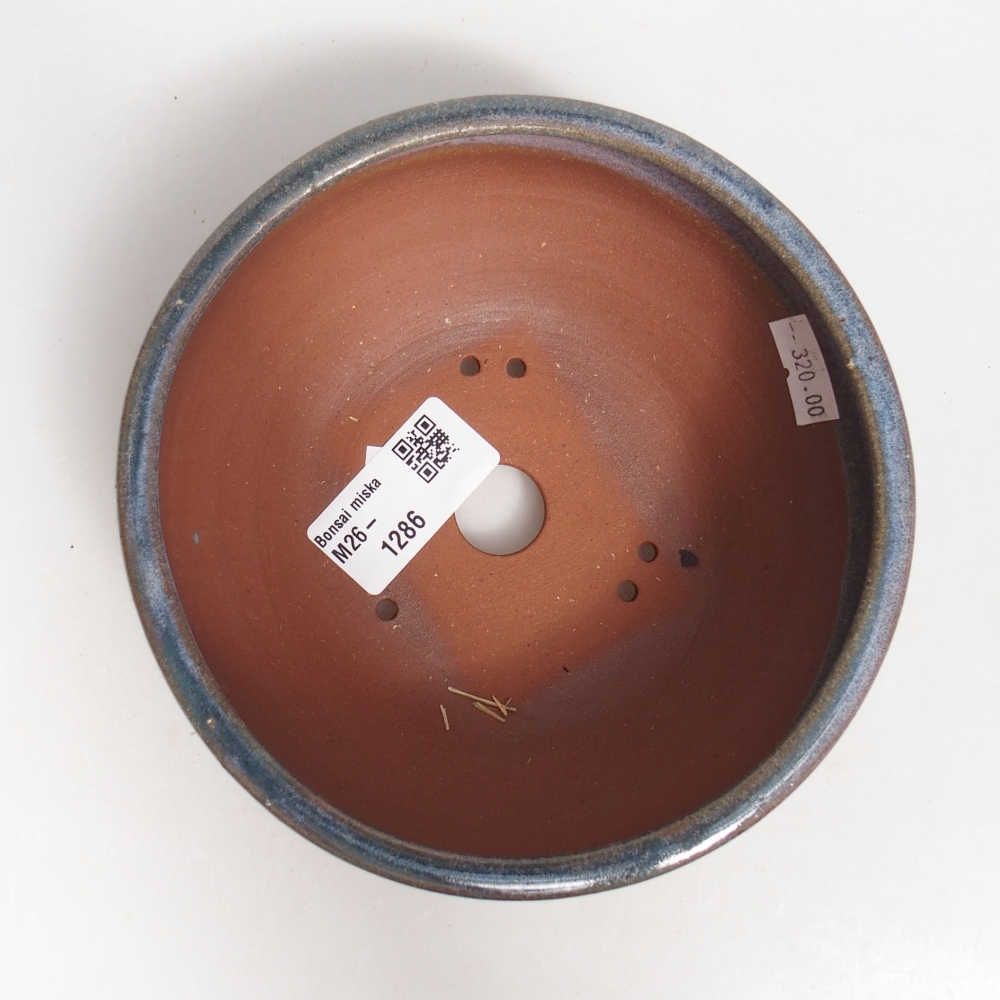 Ceramic bonsai bowl 15 x 15 x 5,5 cm, colour blue