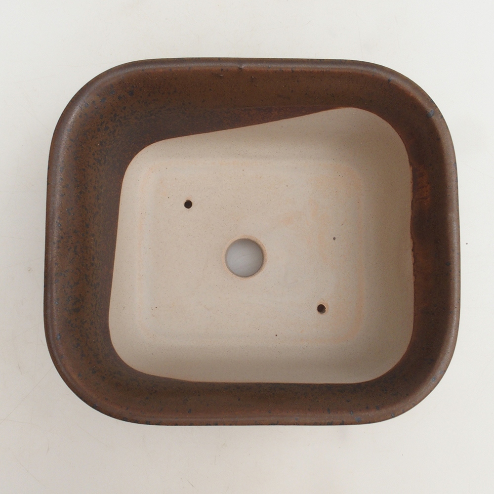 Bonsai bowl H36 - 17 x 15 x 7.5 cm. - brown
