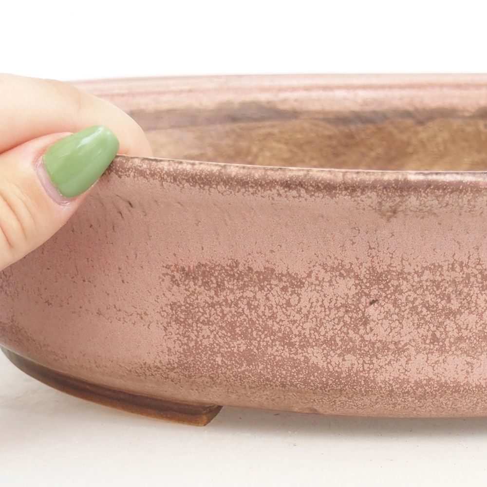 Ceramic bonsai bowl 32,5 x 28 x 7,5 cm, pink