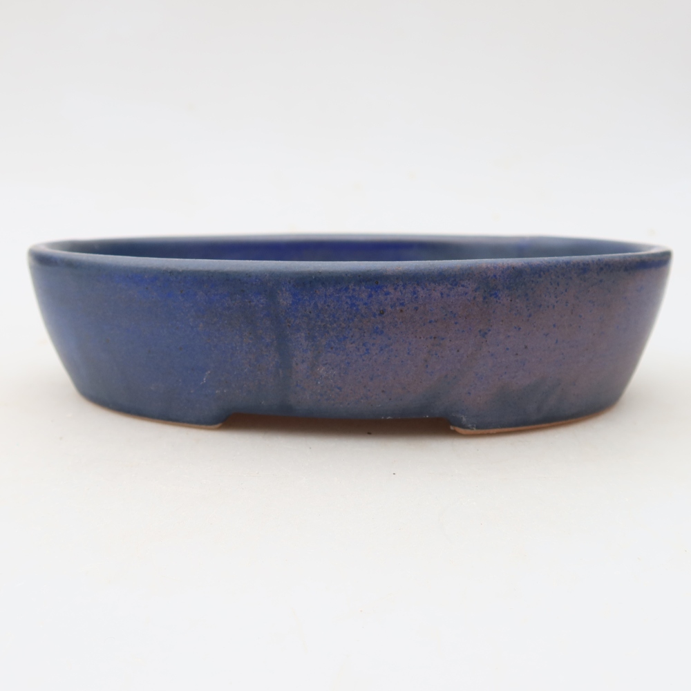 Ceramic bonsai pot, 17 x 14 x 4 cm, blue
