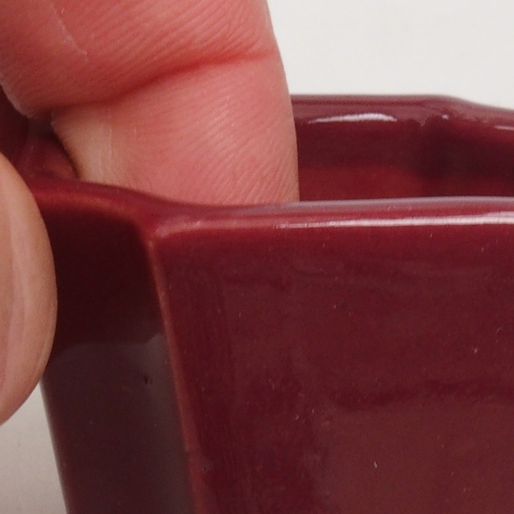 Mini bonsai bowl 4 x 4 x 3,5 cm, color burgundy