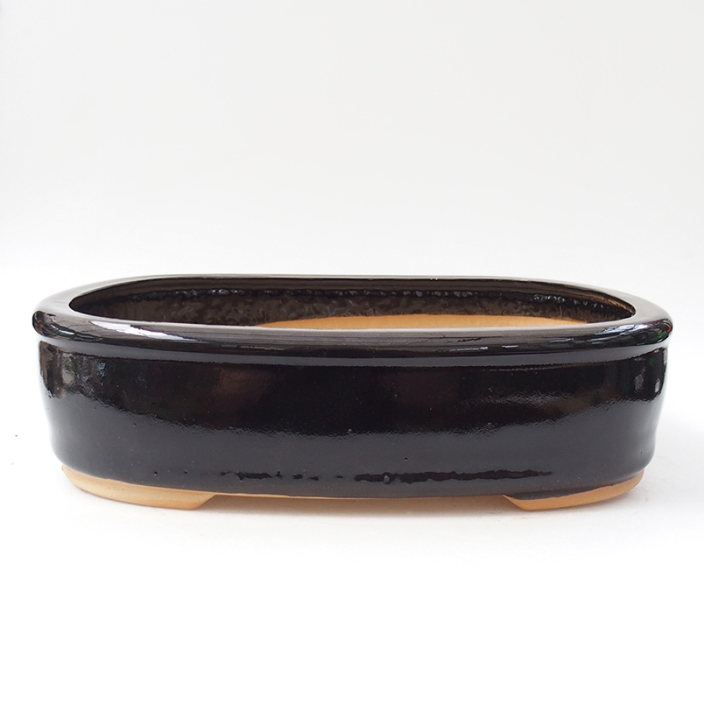 Ceramic bonsai bowl 31,5 x 26 x 8 cm, color black