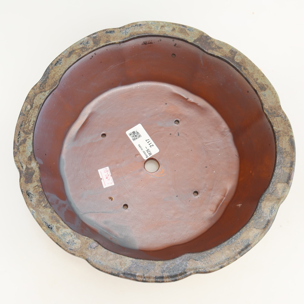 Ceramic bonsai bowl 26 x 26 x 8 cm, brown