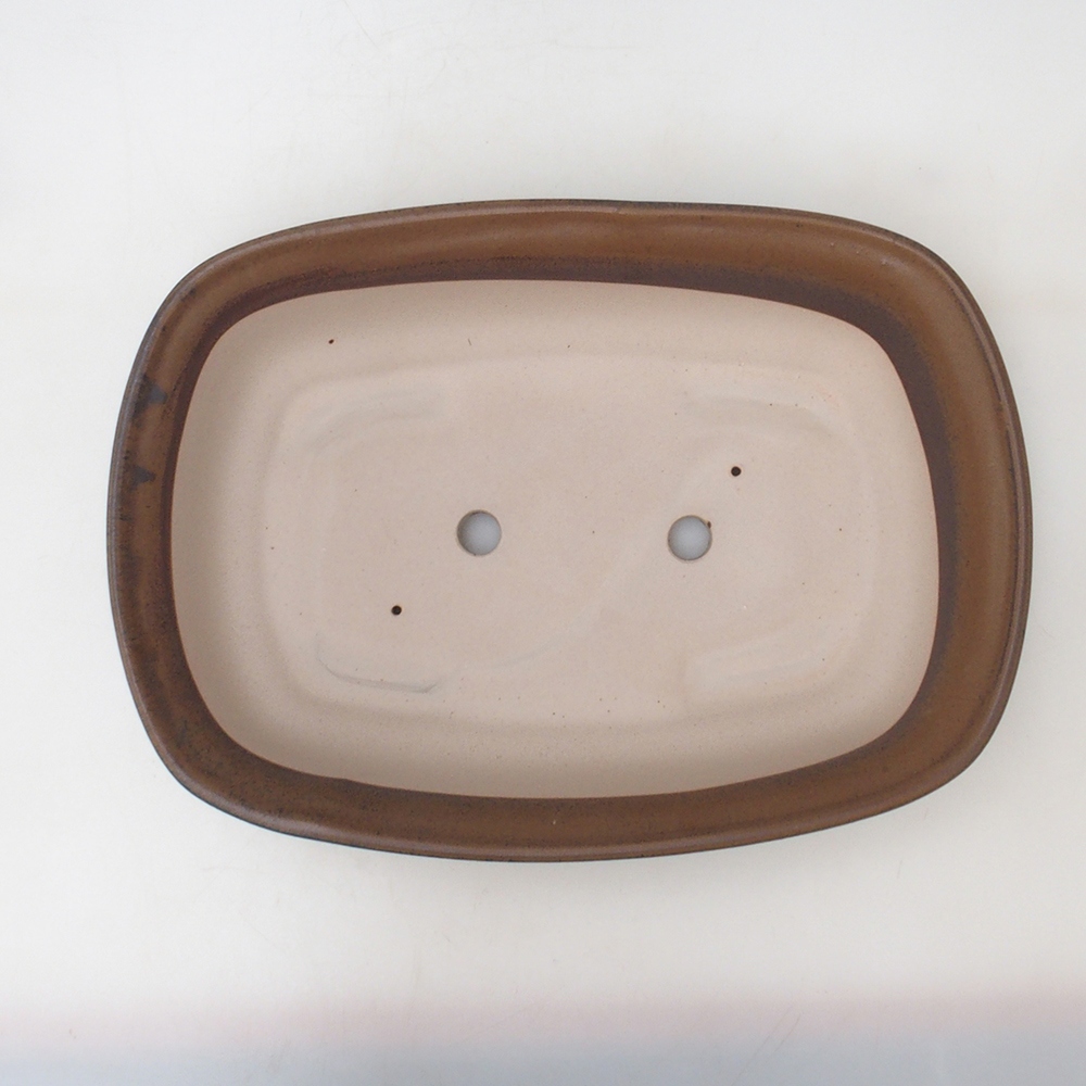 Bonsai bowl H10 - 37 x 28 x 9 cm. - brown