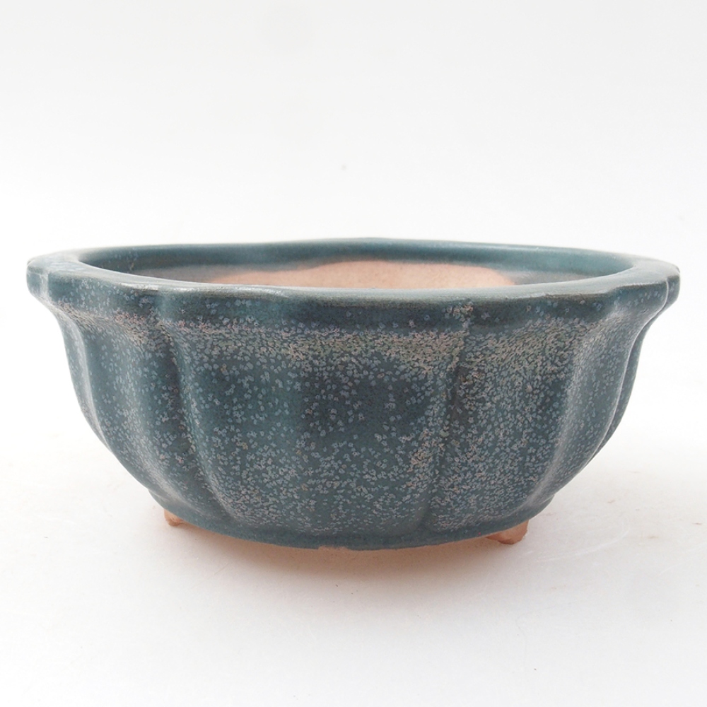 Ceramic bonsai bowl 11 x 11 x 5 cm, color blue