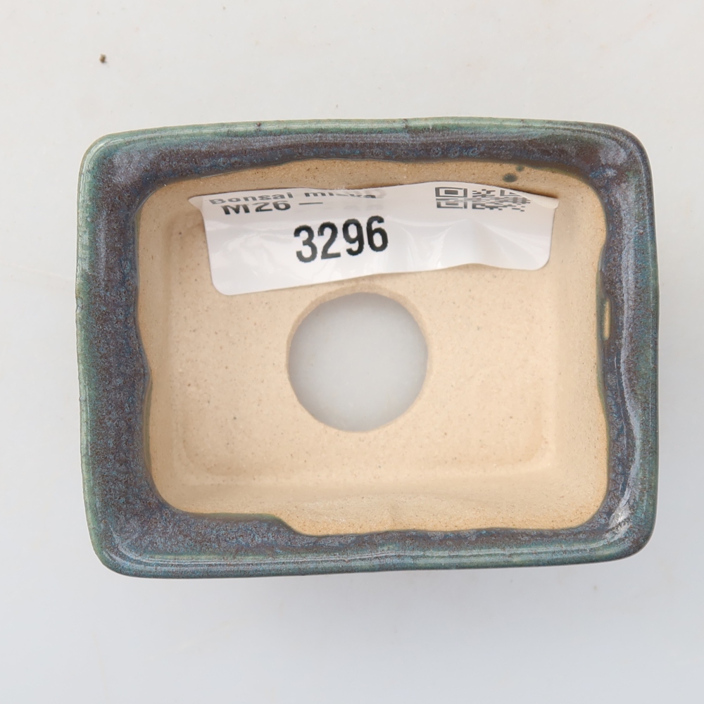 Ceramic bonsai pot, 6 x 4.5 x 2.5 cm, gray
