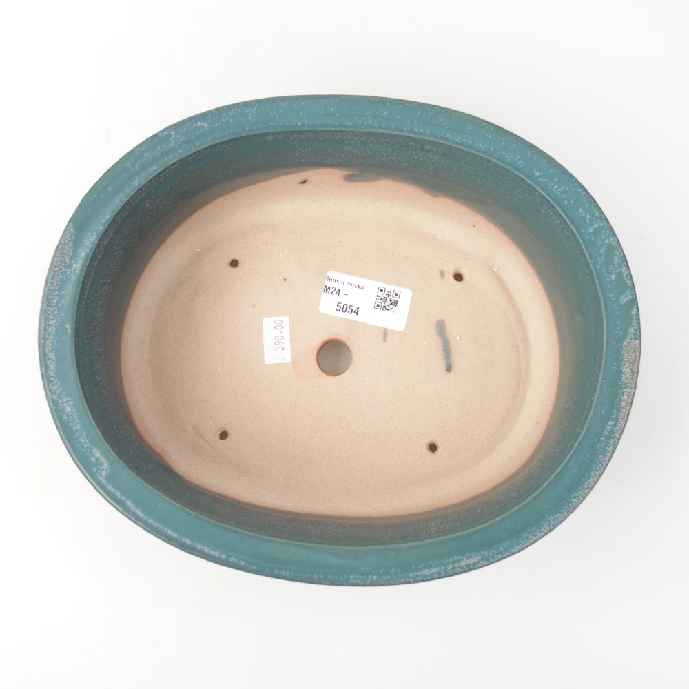 Ceramic bonsai bowl 23 x 19 x 8 cm, color blue