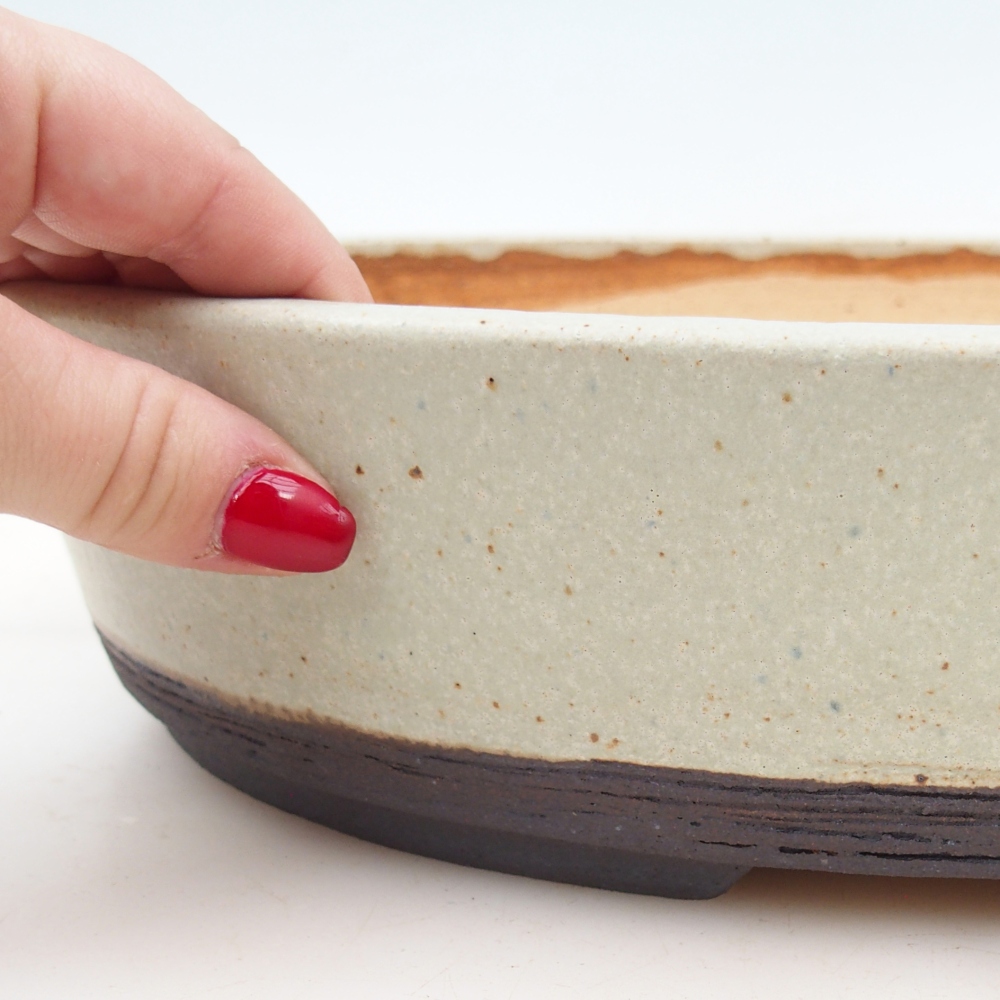 Bonsai bowl 32,5 x 25,5 x 7,5 cm , colour green