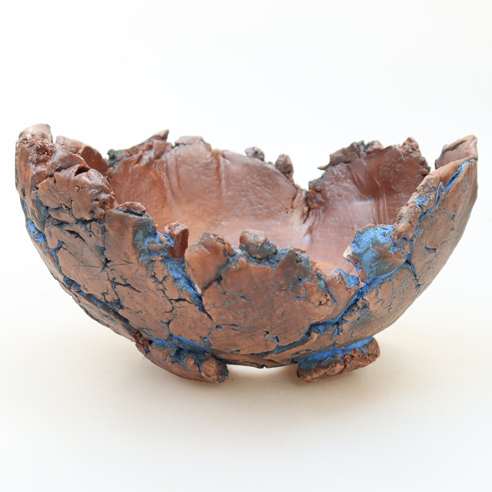 Ceramic Shell, 14.5 x 13 x 8.5 cm, blue