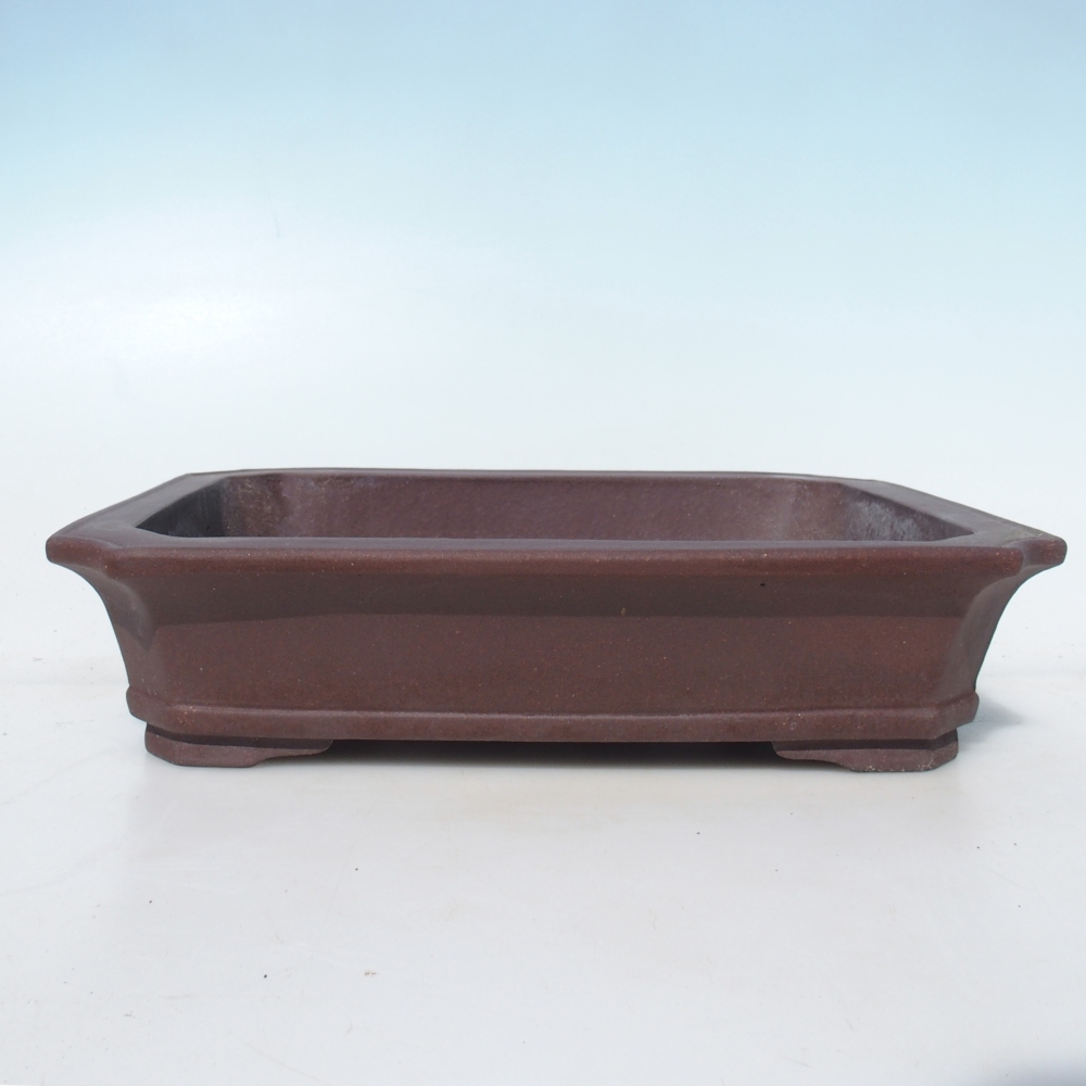 Bonsai bowl 30,5 x 24,5 x 7 cm birch brown
