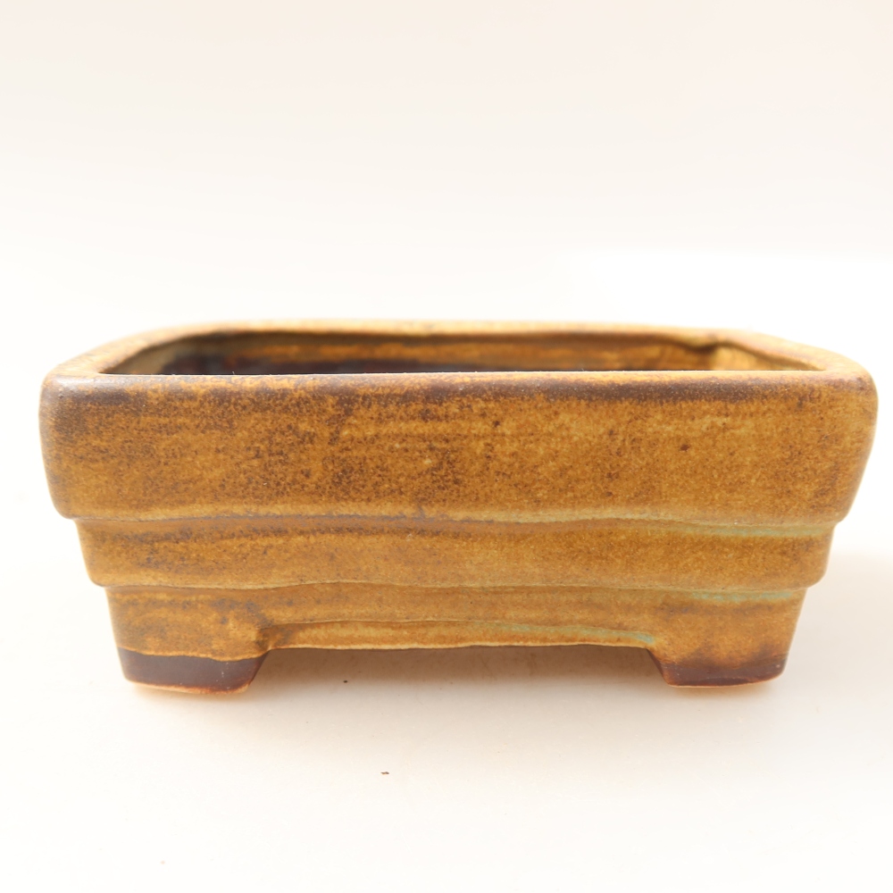 Ceramic bonsai bowl 9,5 x 7,5 x 3,5 cm, green