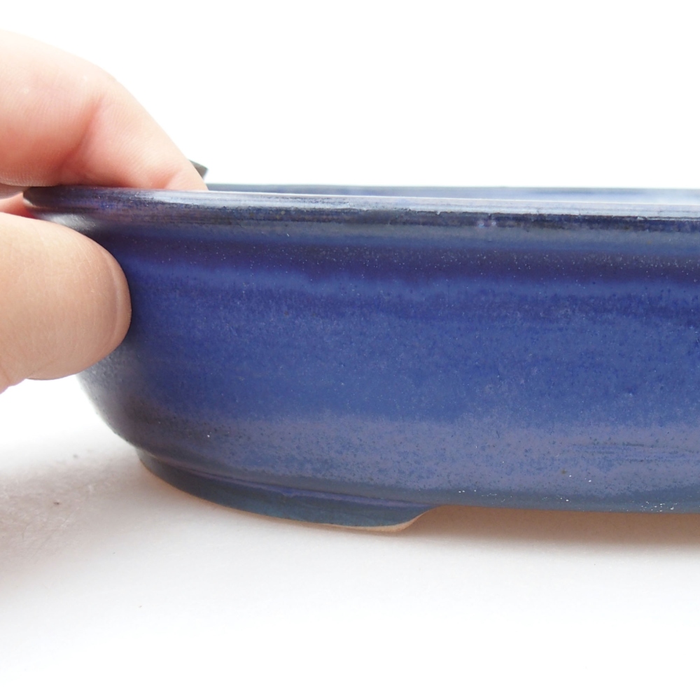 Ceramic bonsai bowl 22 x 17 x 5 cm, color blue
