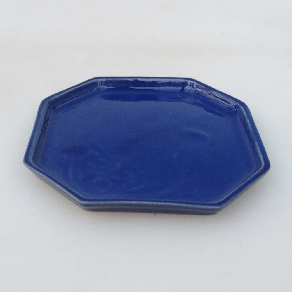Ceramic bowl H13 -12 x 12 x 1 cm - blue
