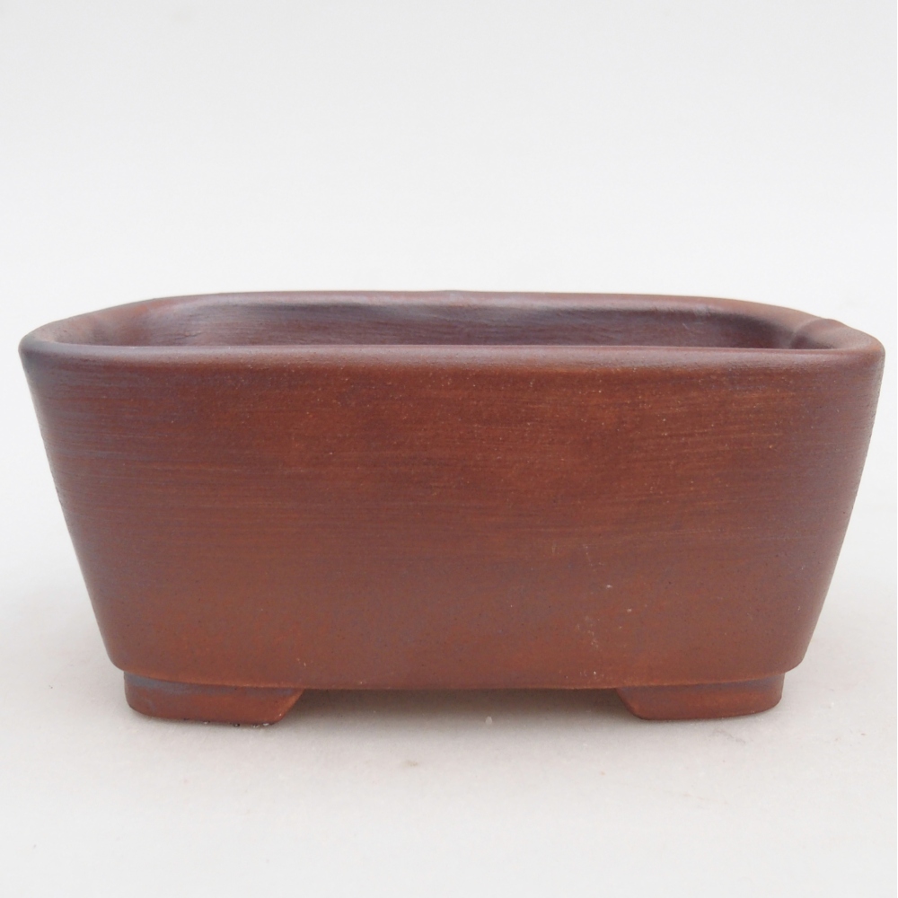 Ceramic bonsai bowl 13,5 x 10,5 x 6 cm, metal colour