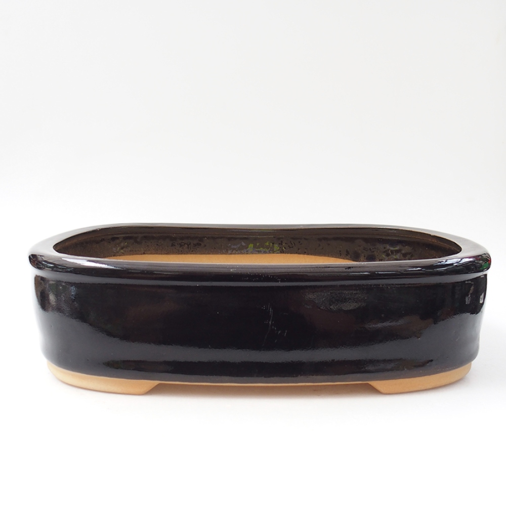 Ceramic bonsai bowl 31,5 x 26 x 8 cm, color black