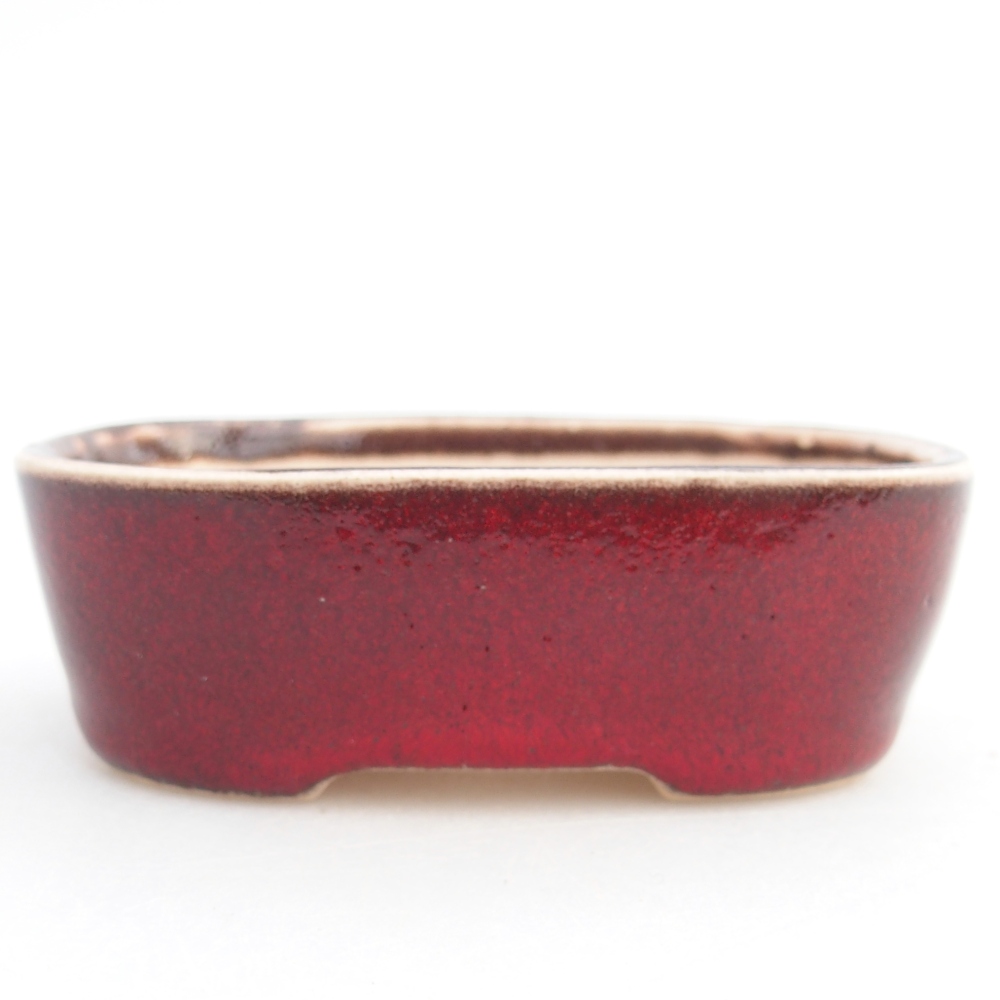 Mini bonsai bowl 6 x 6 x 2,5 cm, colour red