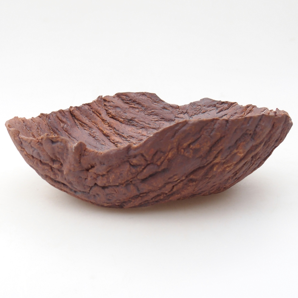 Ceramic Shell 18,5 x 17,5 x 6 cm , colour brown