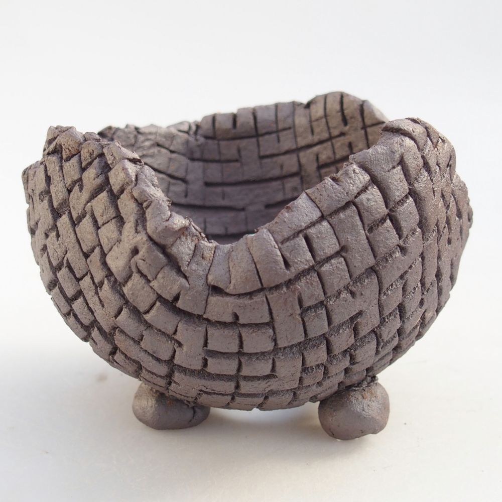 Ceramic Shell 10 x 10 x 7,5 cm , metallic colour