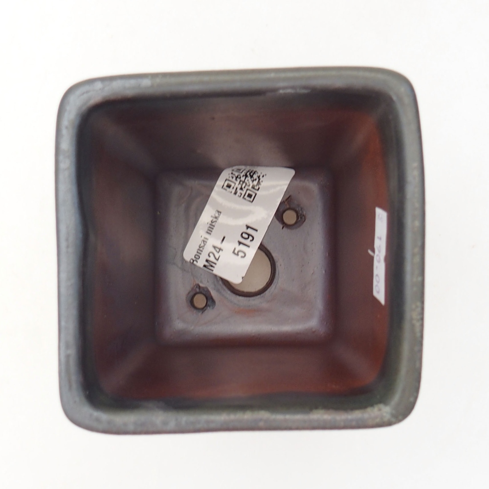 Ceramic bonsai bowl 8 x 8 x 11 cm, color gray