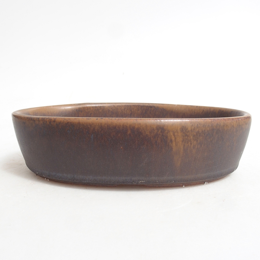 Ceramic bonsai bowl 16,5 x 11 x 4 cm, color brown