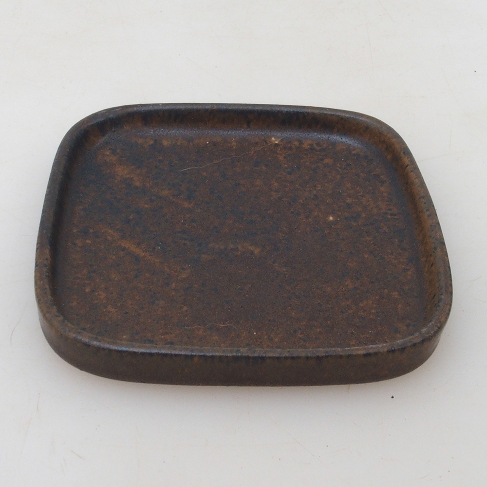 Bonsai bowl square 9 x 9 x 1 cm - brown