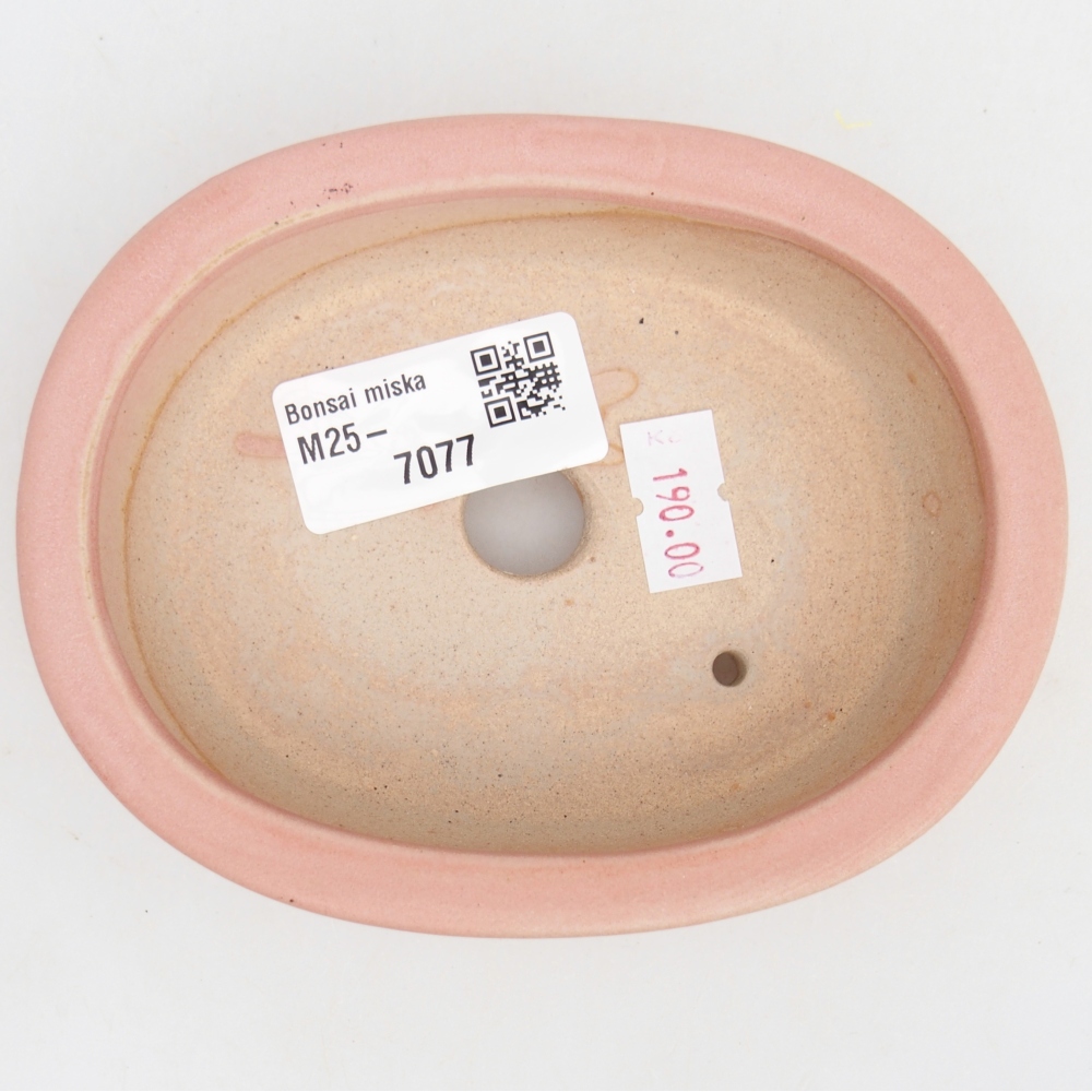 Ceramic bonsai bowl 12 x 9,5 x 3,5 cm, pink