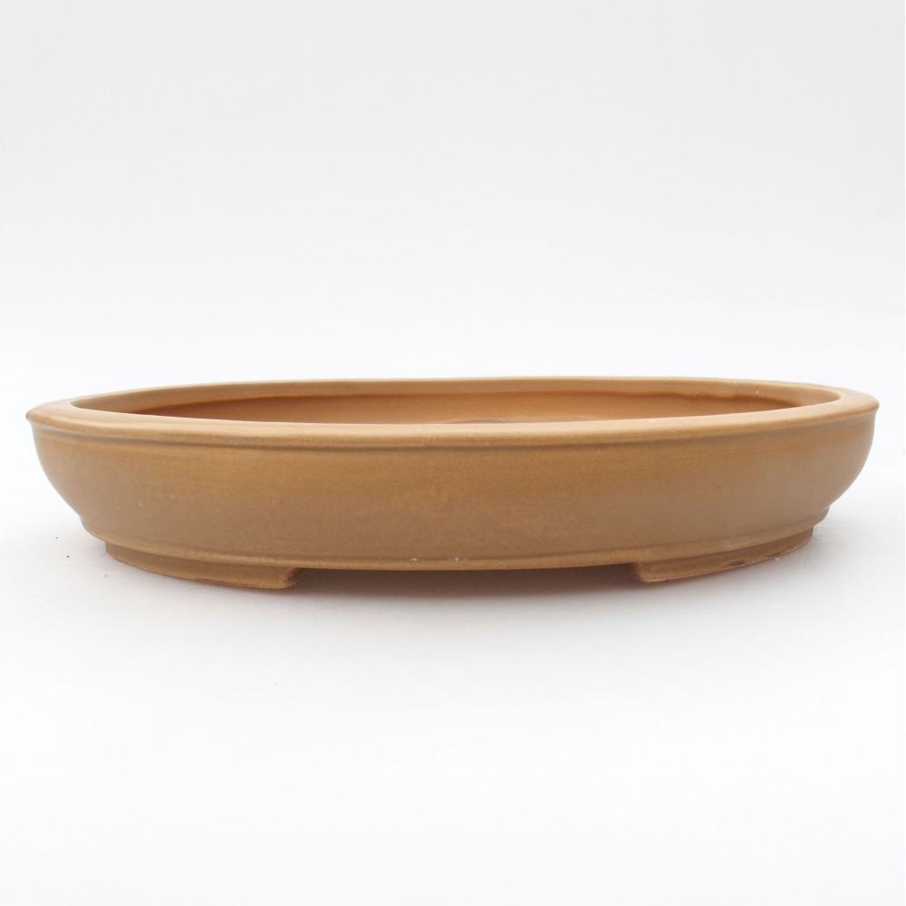Ceramic bonsai bowl 25 x 20 x 4 cm, color beige