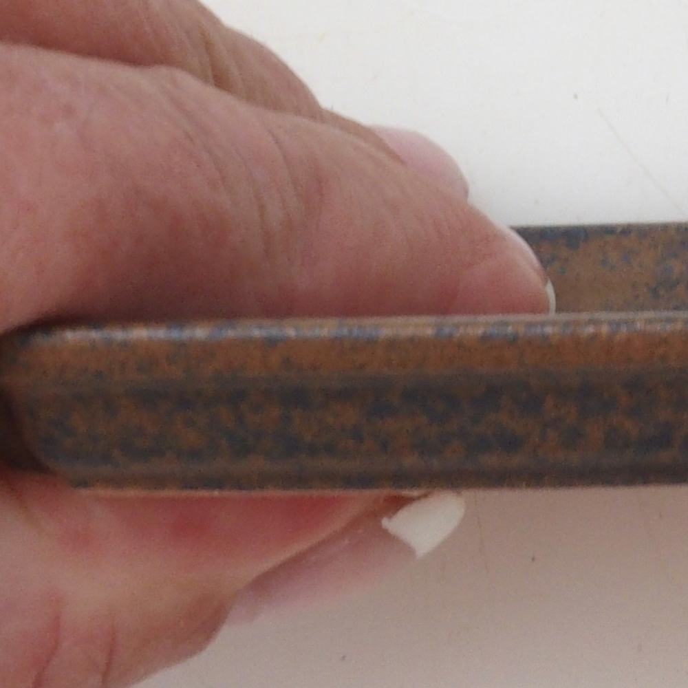 Bonsai bowl rectangle D5-S - 11.5 x 8.5 x 1 cm - brown