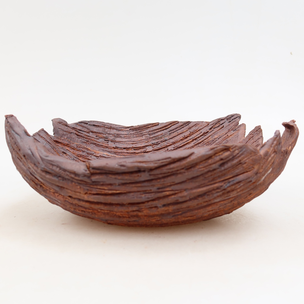 Ceramic Shell 20 x 17,5 x 7 cm , colour brown