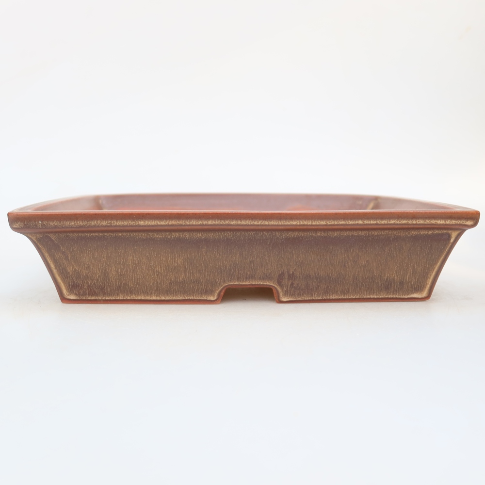 Ceramic Bowl  26 x 20 x 5 cm, brown