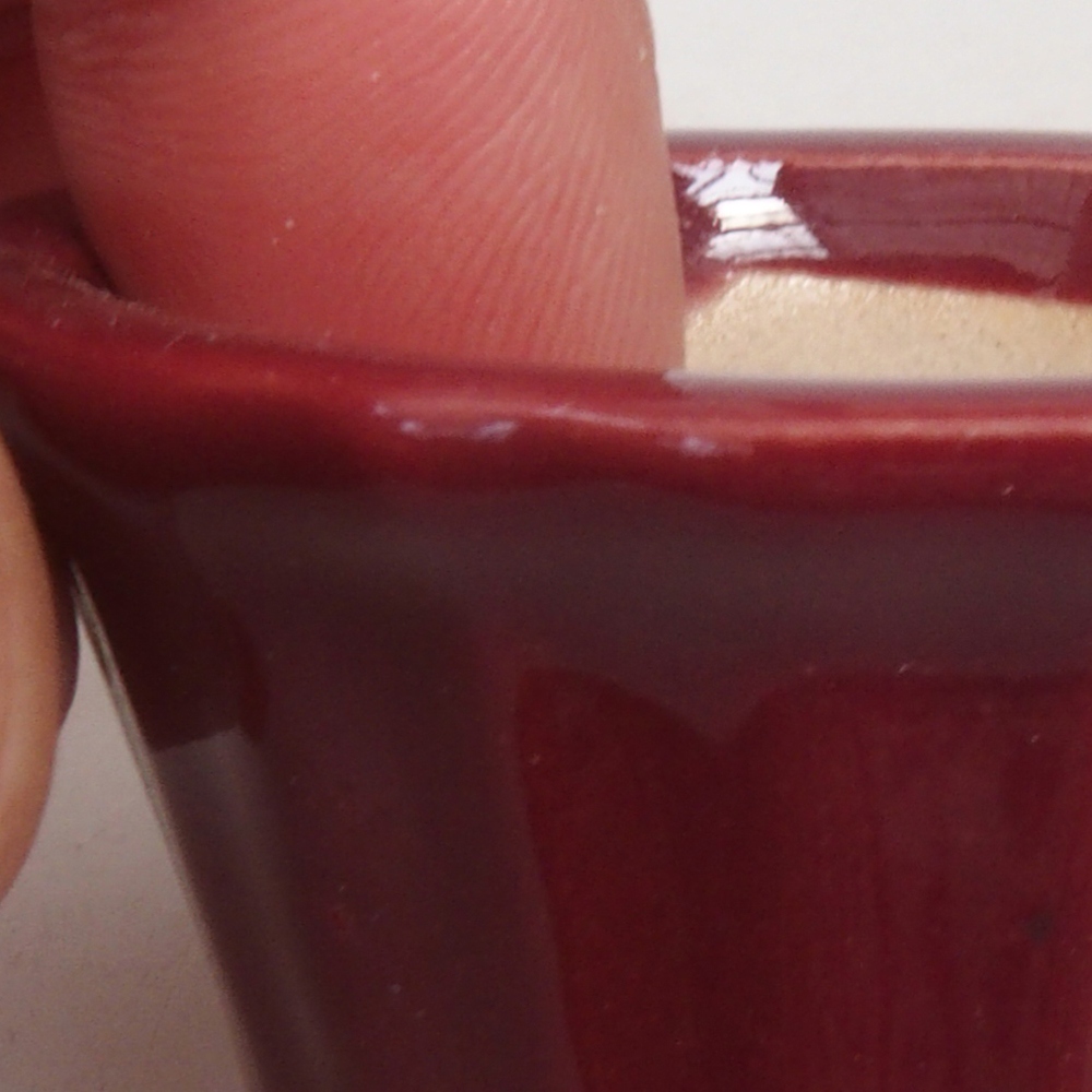 Mini bonsai bowl 5 x 5 x 2,5 cm, color burgundy
