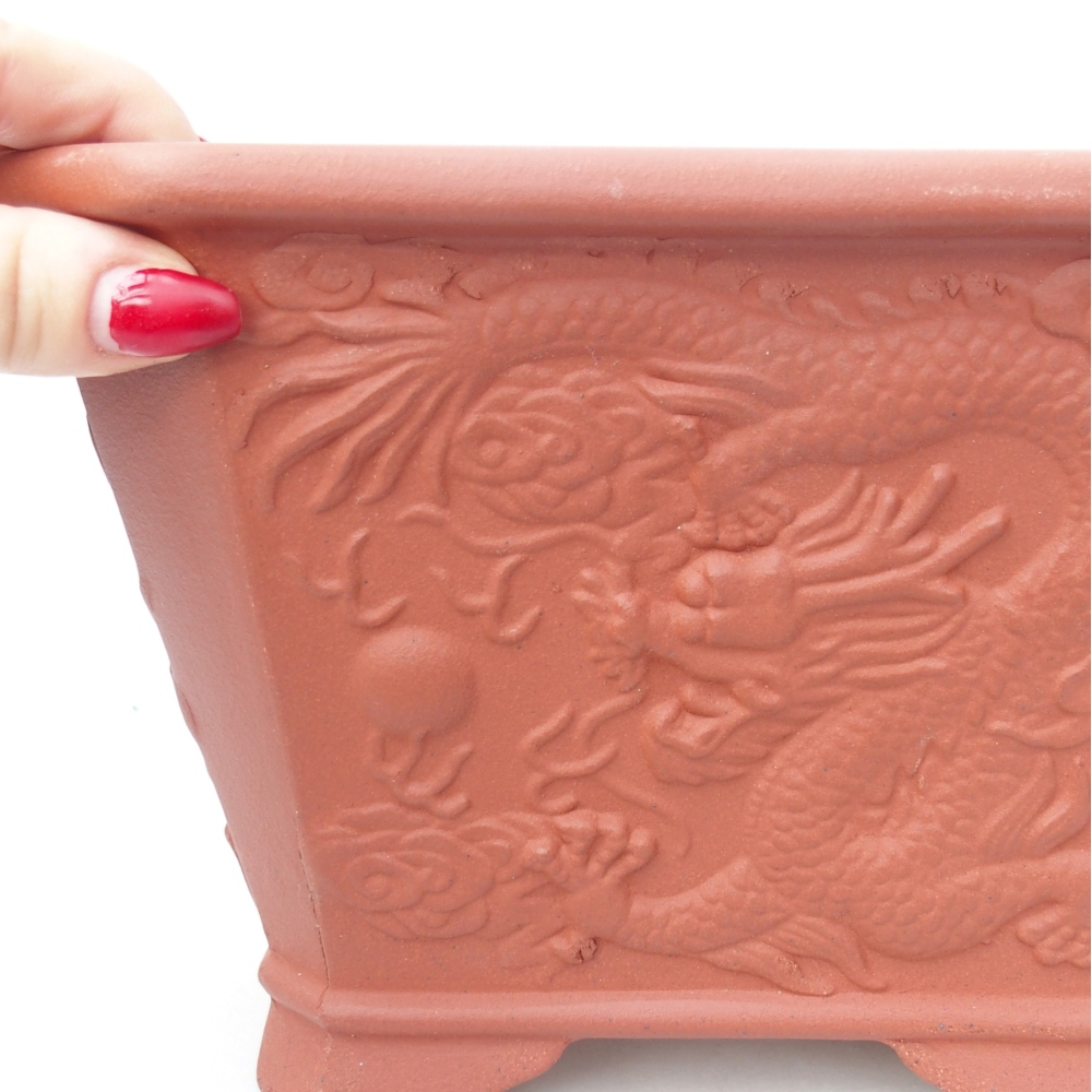 Bowl 21 x 21 x 14 cm brick colour